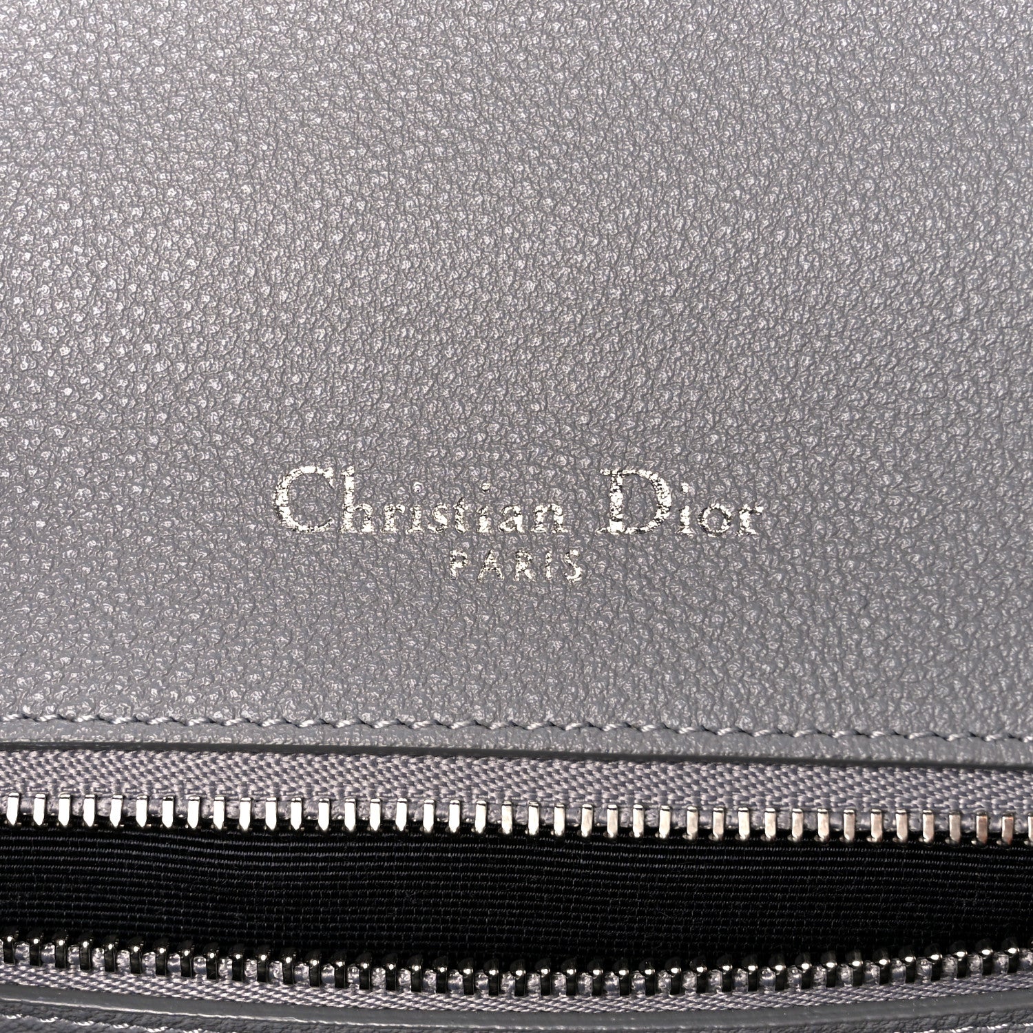 Christian Dior Grained Calfskin Medium Diorama Flap Bag Gris 6 of 10