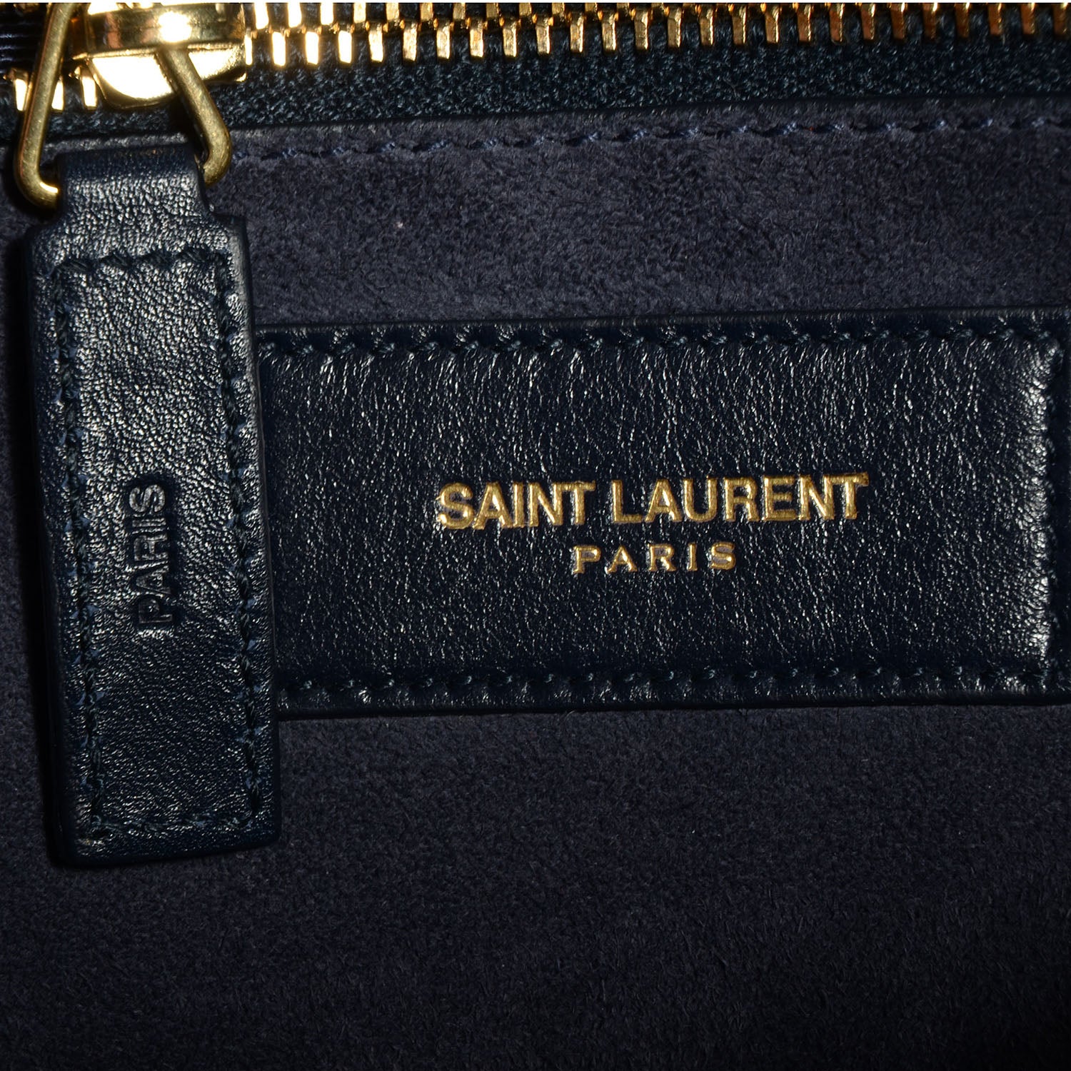 Saint Laurent Leather Large Sac de Jour Carryall Navy Blue 6 of 9