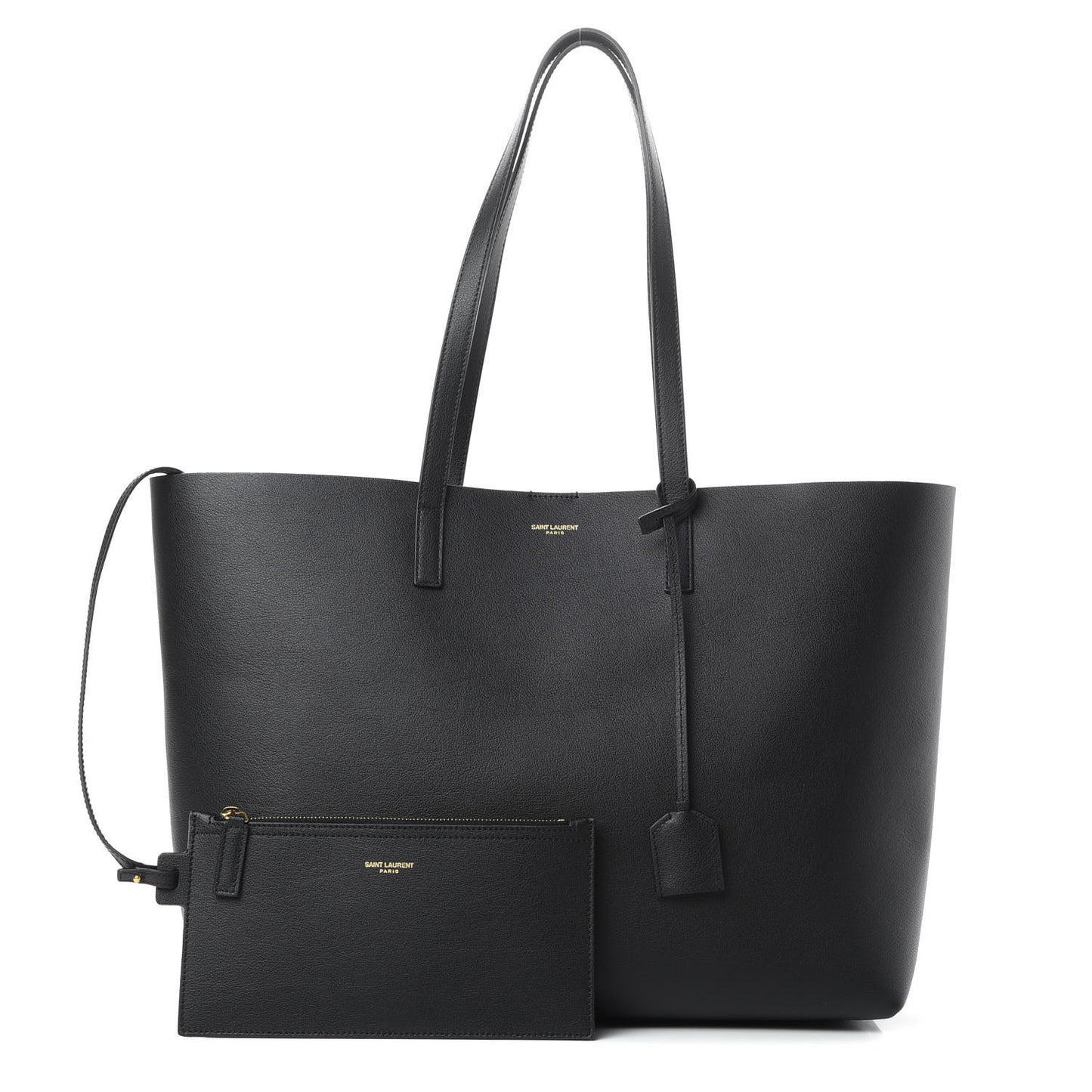Calfskin Large Shopping Tote Black