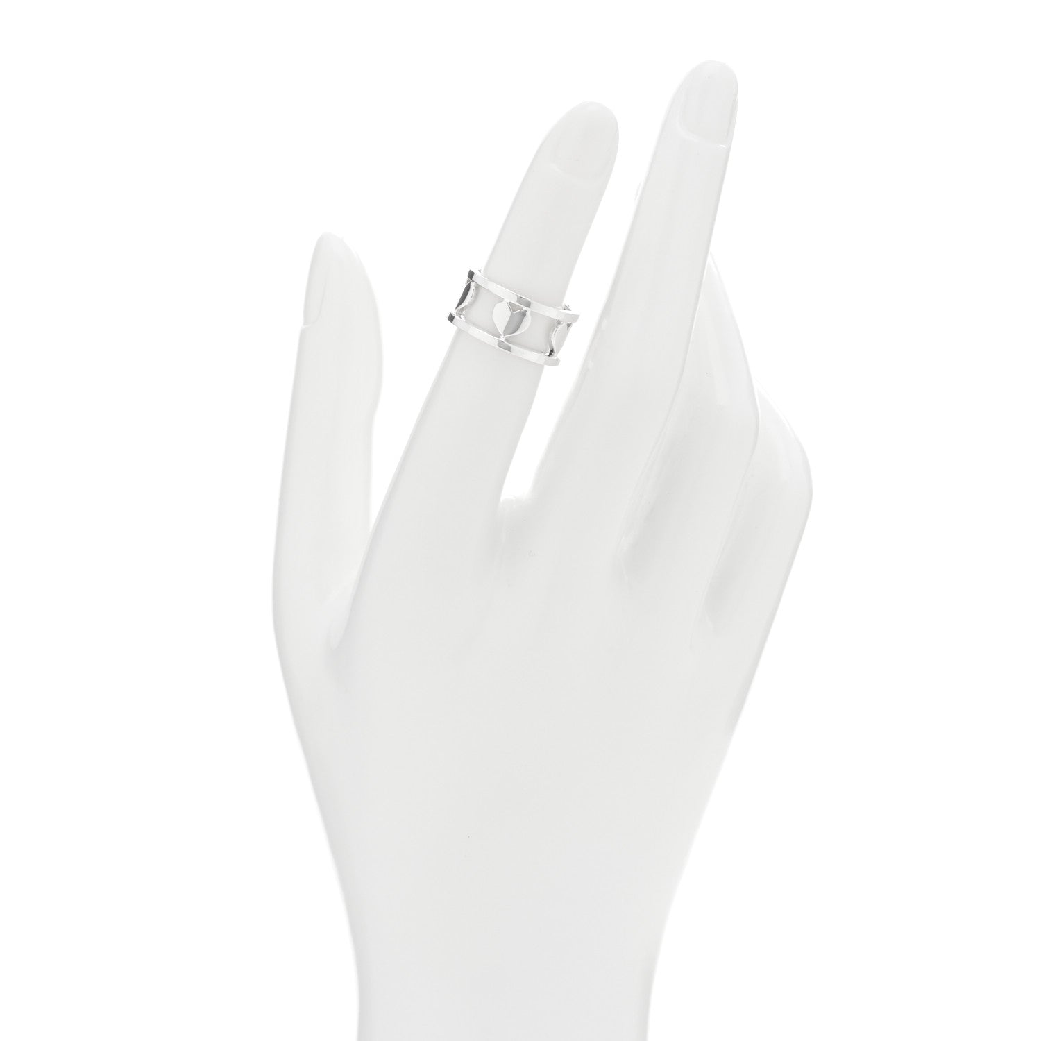 Tiffany Sterling Silver Heart Stencil Band Ring 47 4.25 2 of 4