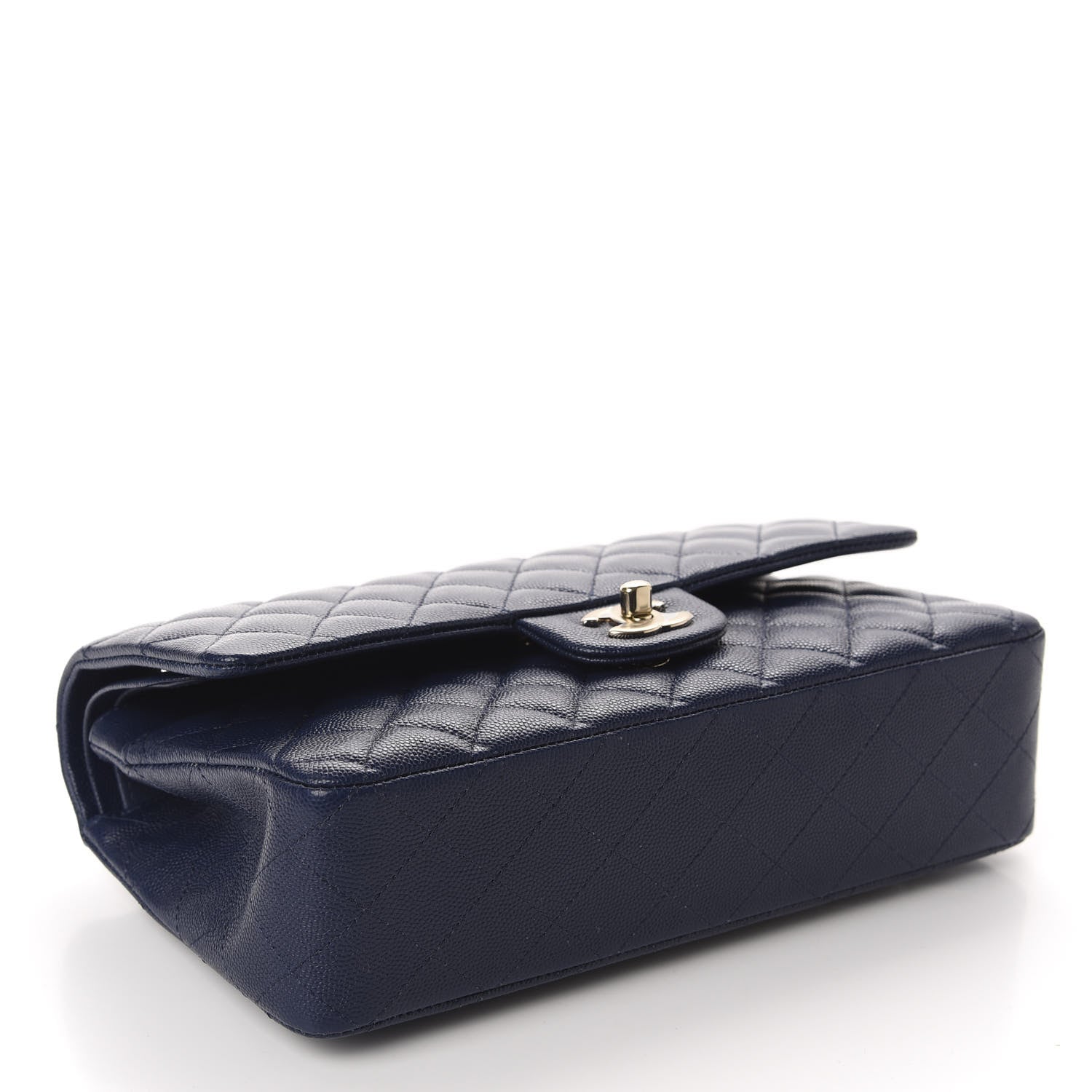 Chanel Caviar Quilted Medium Double Flap Navy 4 of 10
