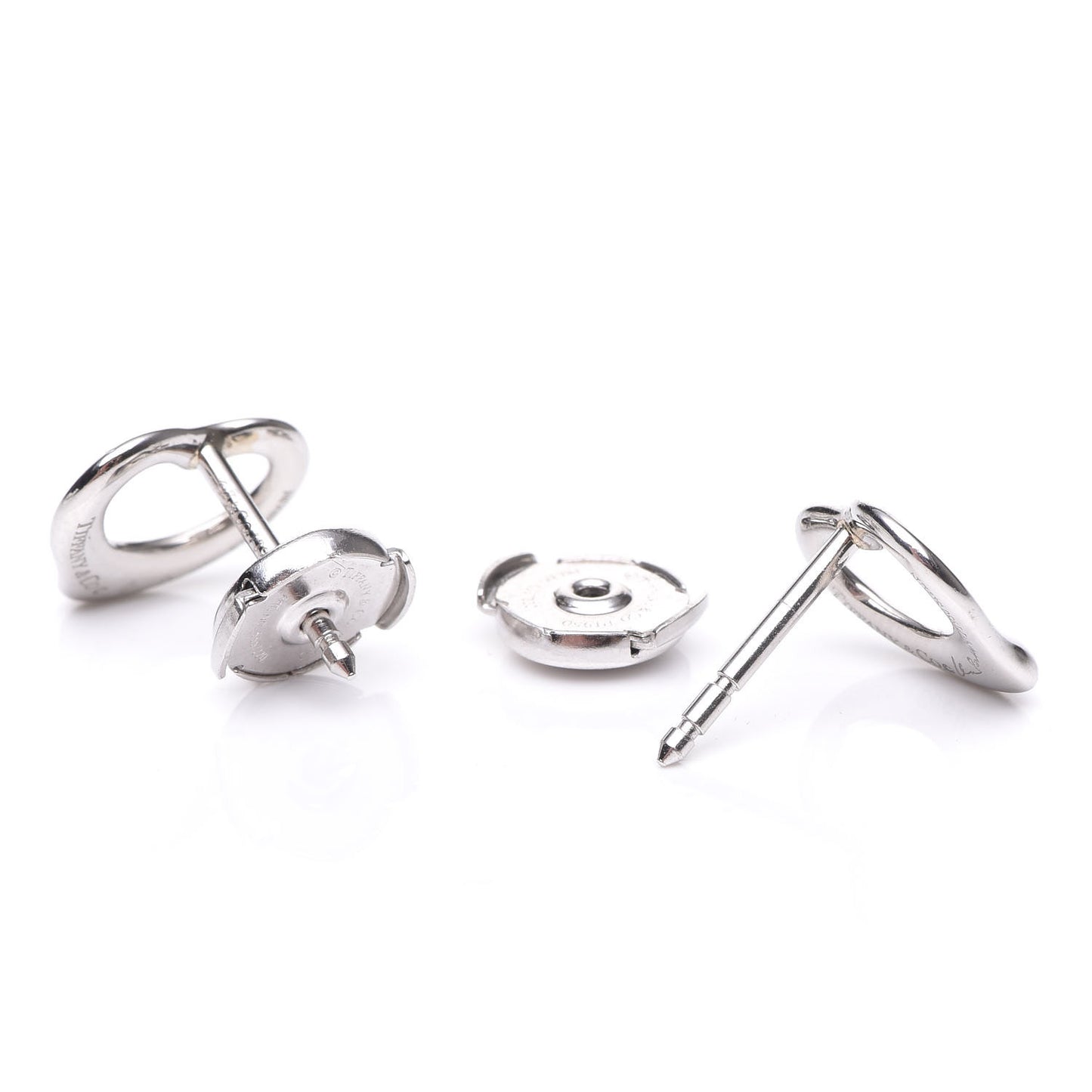 Platinum Elsa Peretti Open Heart Earrings