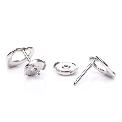 Tiffany Platinum Elsa Peretti Open Heart Earrings 6 of 6
