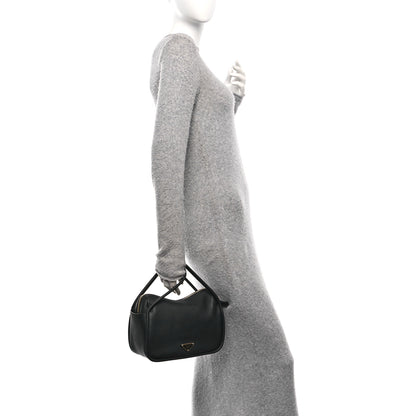 Prada Soft Calfskin Darling Shoulder Bag Black 2 of 10