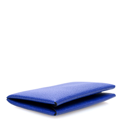 Hermes Chevre Mysore Calvi Card Case Bleu Electrique 4 of 7