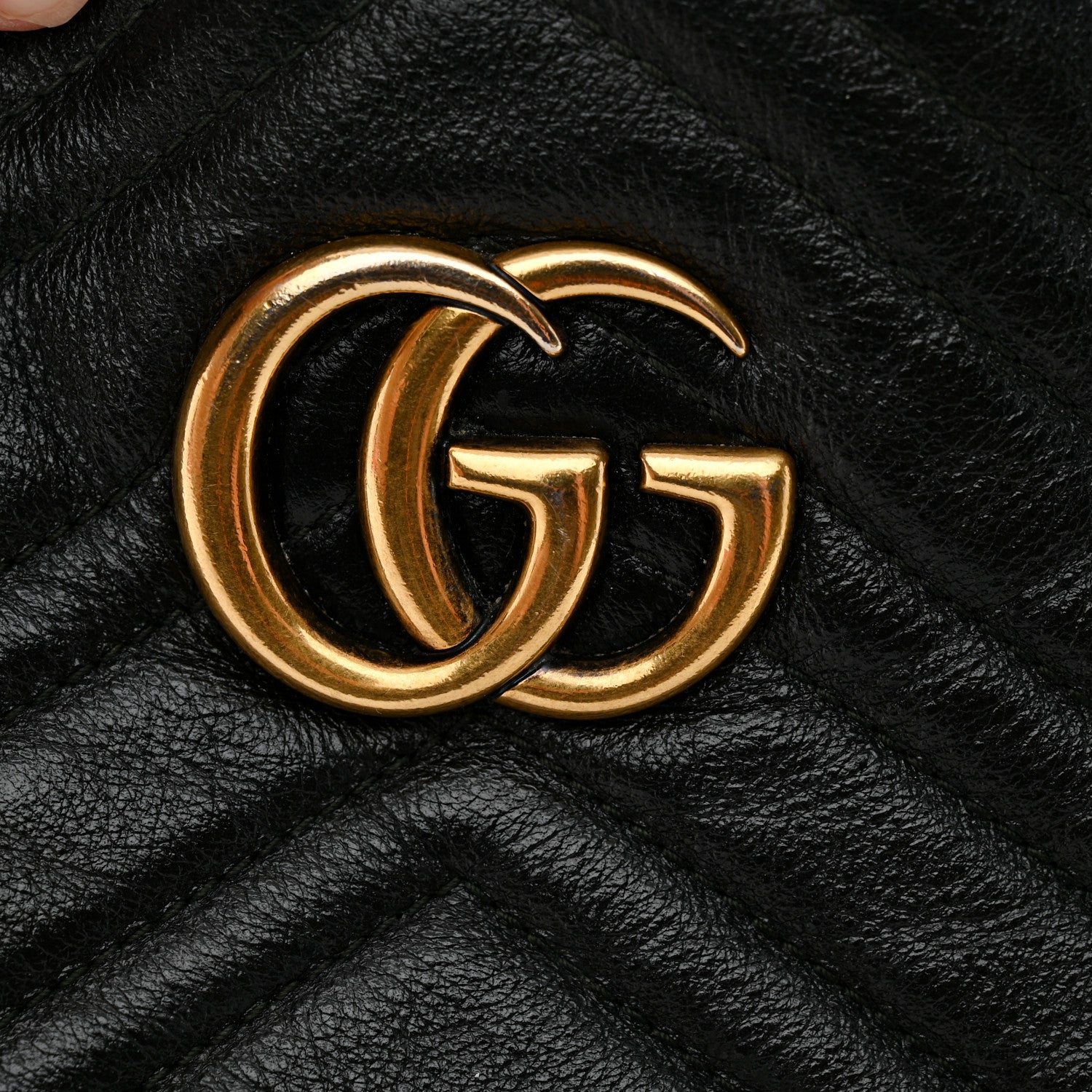 Gucci Vintage Calfskin Matelasse Medium GG Marmont Slim Tote Black 20 of 20