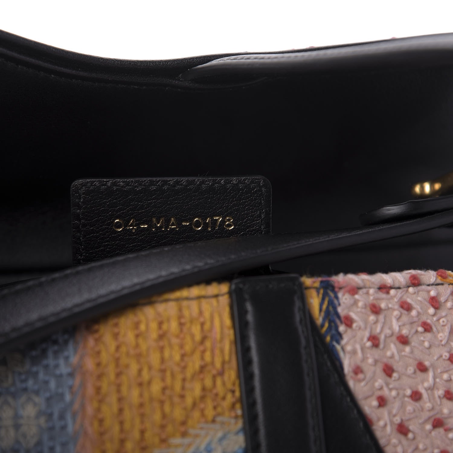 Christian Dior Canvas Embroidered Peace and Love Medium Saddle Bag Multicolor 9 of 9