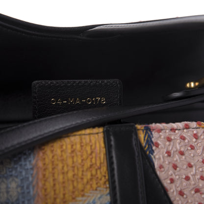 Christian Dior Canvas Embroidered Peace and Love Medium Saddle Bag Multicolor 9 of 9