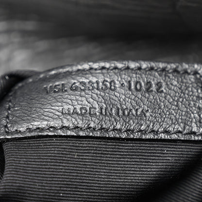 Saint Laurent Crinkled Calfskin Matelasse Monogram Medium Niki Chain Satchel Storm 7 of 10