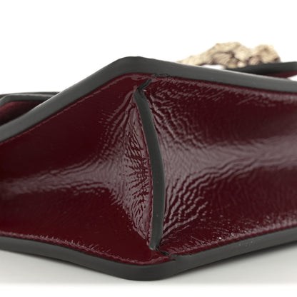 Gucci Crinkled Patent Super Mini Dionysus Shoulder Bag Rosso Ancora Red 8 of 10