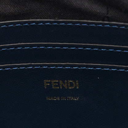 Fendi Zucca Vitrified Lurex Baguette Pouch Multicolor Blue Abyss Soft Gold 6 of 9