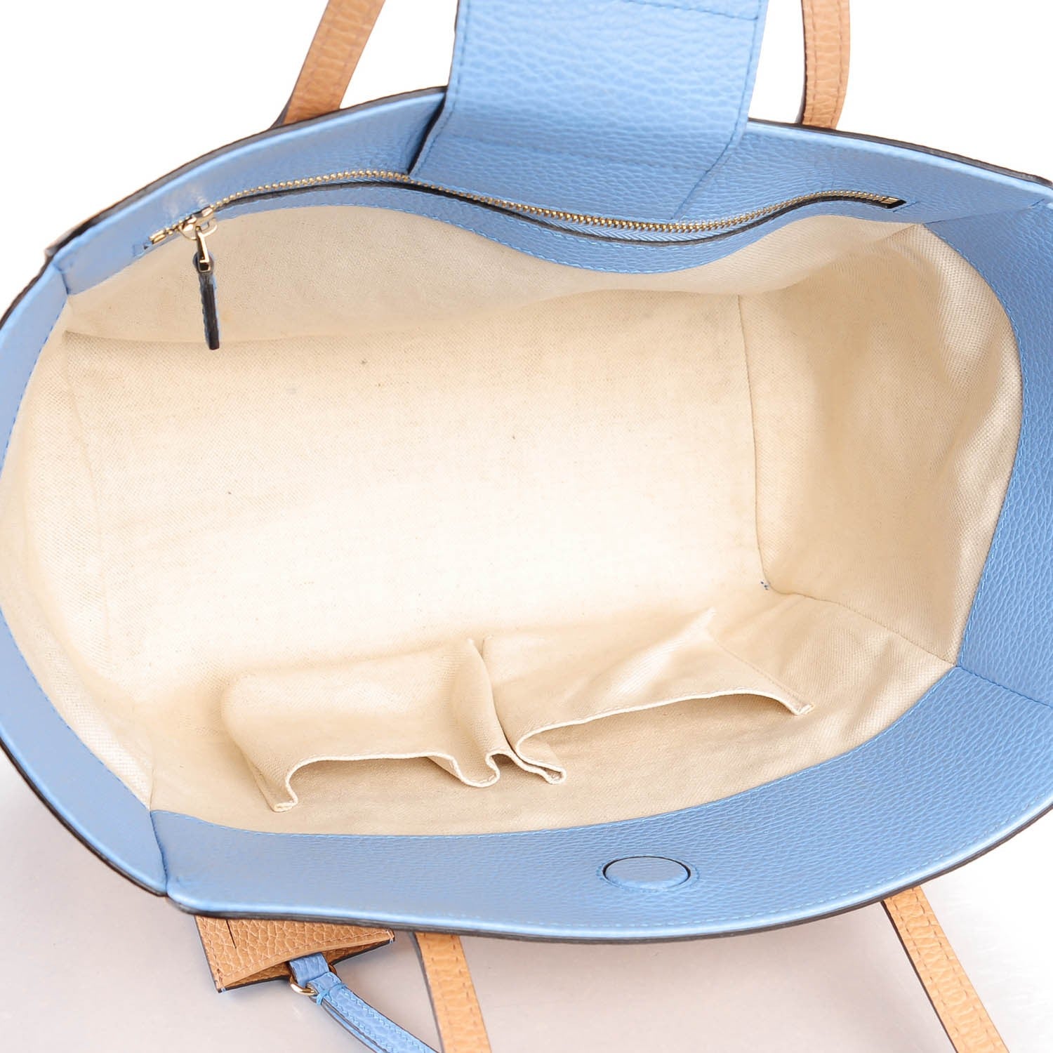 Gucci Dollar Calfskin Small Swing Tote Camelia Mineral Blue 5 of 7