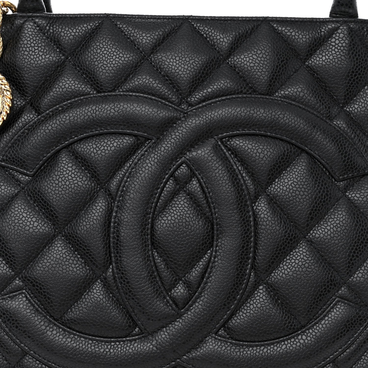 Chanel Caviar Quilted Medallion Tote Black 8 of 10