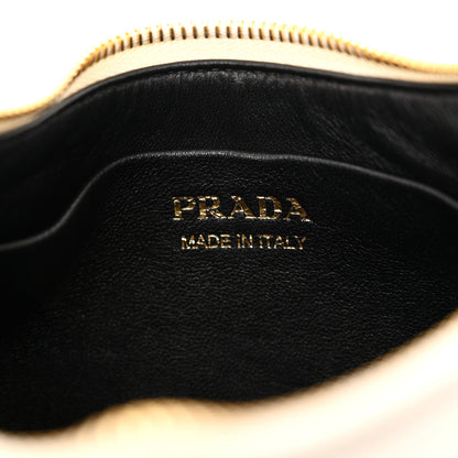 Prada Soft Calfskin Arque Shoulder Bag White 6 of 10