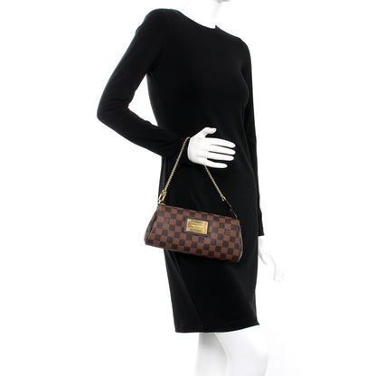 Louis Vuitton Damier Ebene Eva Clutch 2 of 9