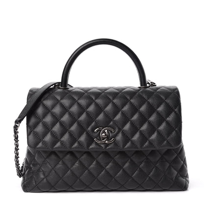 Chanel Caviar Quilted Medium Coco Handle Flap Black 1 of 10
