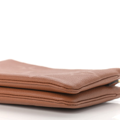 Louis Vuitton Empreinte Monogram Giant Double Zip Pochette Caramel 9 of 11