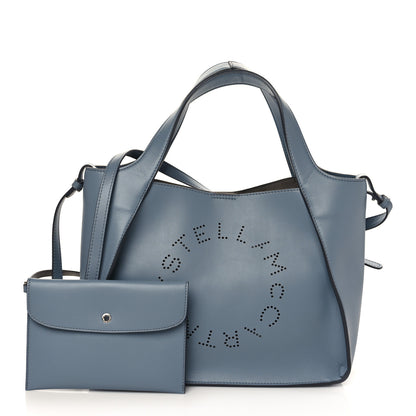 Stella McCartney Eco Alter Nappa Perforated Logo Crossbody Thunder 1 of 6