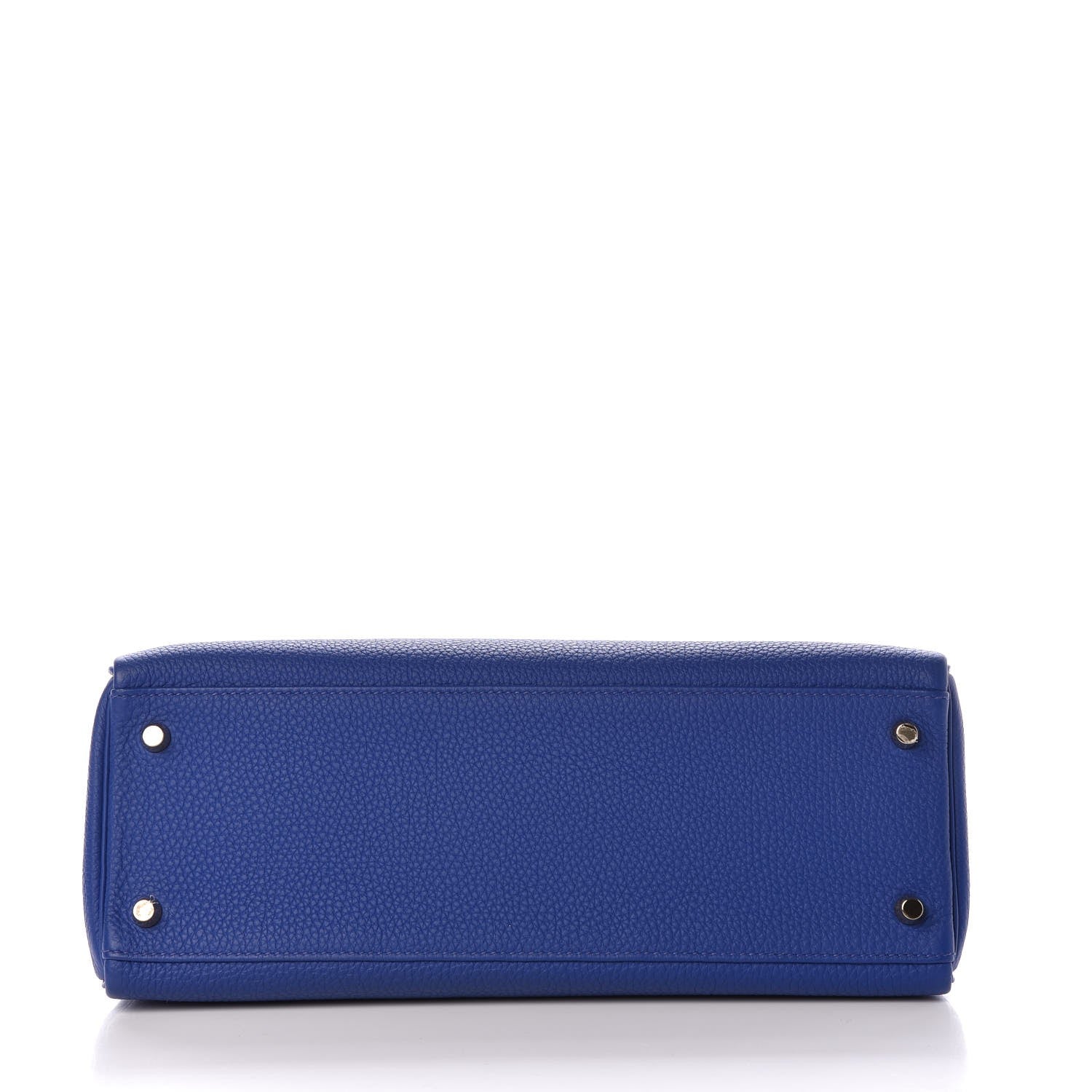 Hermes Togo Horseshoe Kelly Retourne 32 Bleu Electrique Rouge H 6 of 40