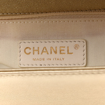 Chanel Lambskin Perforated Quilted New Medium Boy Flap Gold 8 of 11
