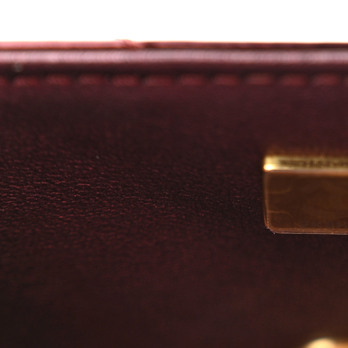 Chanel Metallic Mirror Calfskin Large Top Handle Clutch With Chain  Burgundy 7 of 12