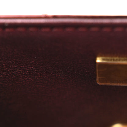 Chanel Metallic Mirror Calfskin Large Top Handle Clutch With Chain  Burgundy 7 of 12