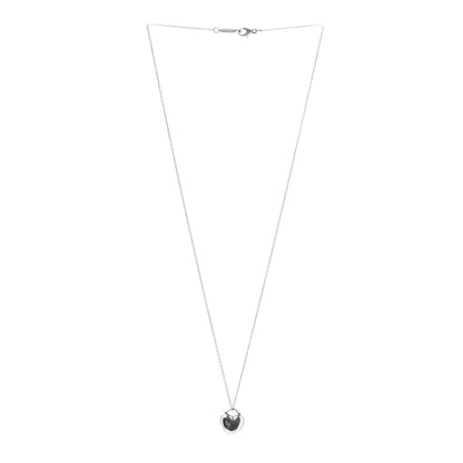 Tiffany Sterling Silver Puffed Heart Pendant Necklace 3 of 6