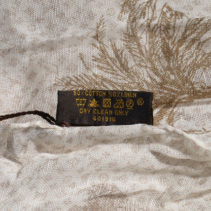 Louis Vuitton Cotton Linen Toile Etole De Louis Pareo Beige 7 of 7