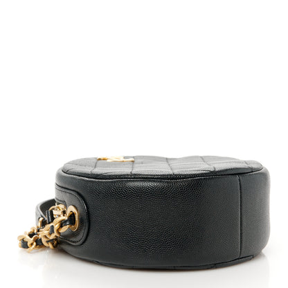 Chanel Caviar Quilted Round Clutch With Chain Black 5 of 11
