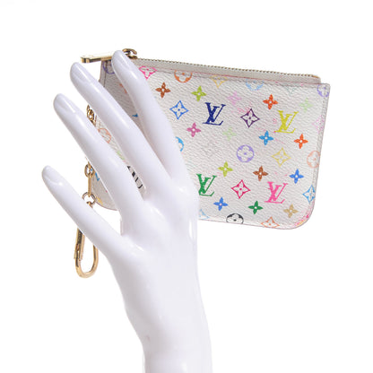 Louis Vuitton Monogram Multicolor Key Pouch White 2 of 7