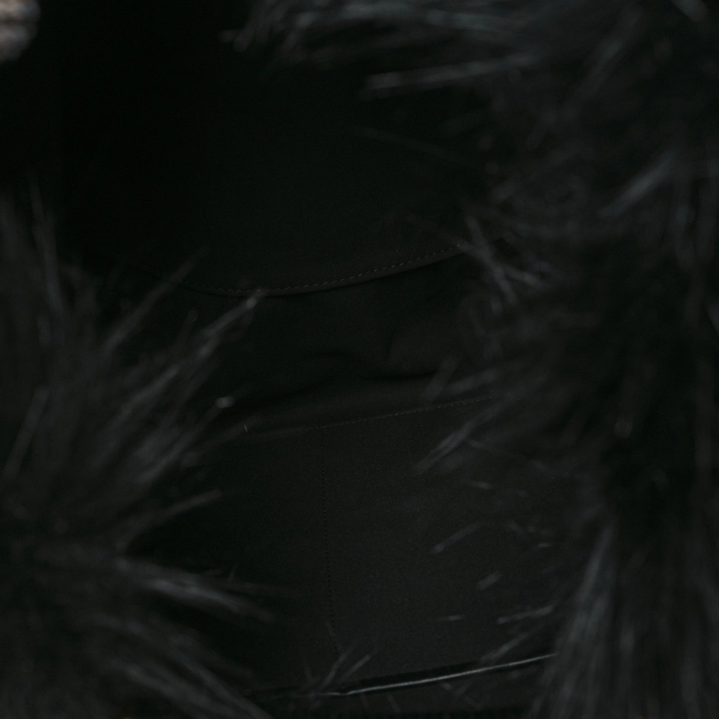 Faux Fur Large Bianca Hobo Black