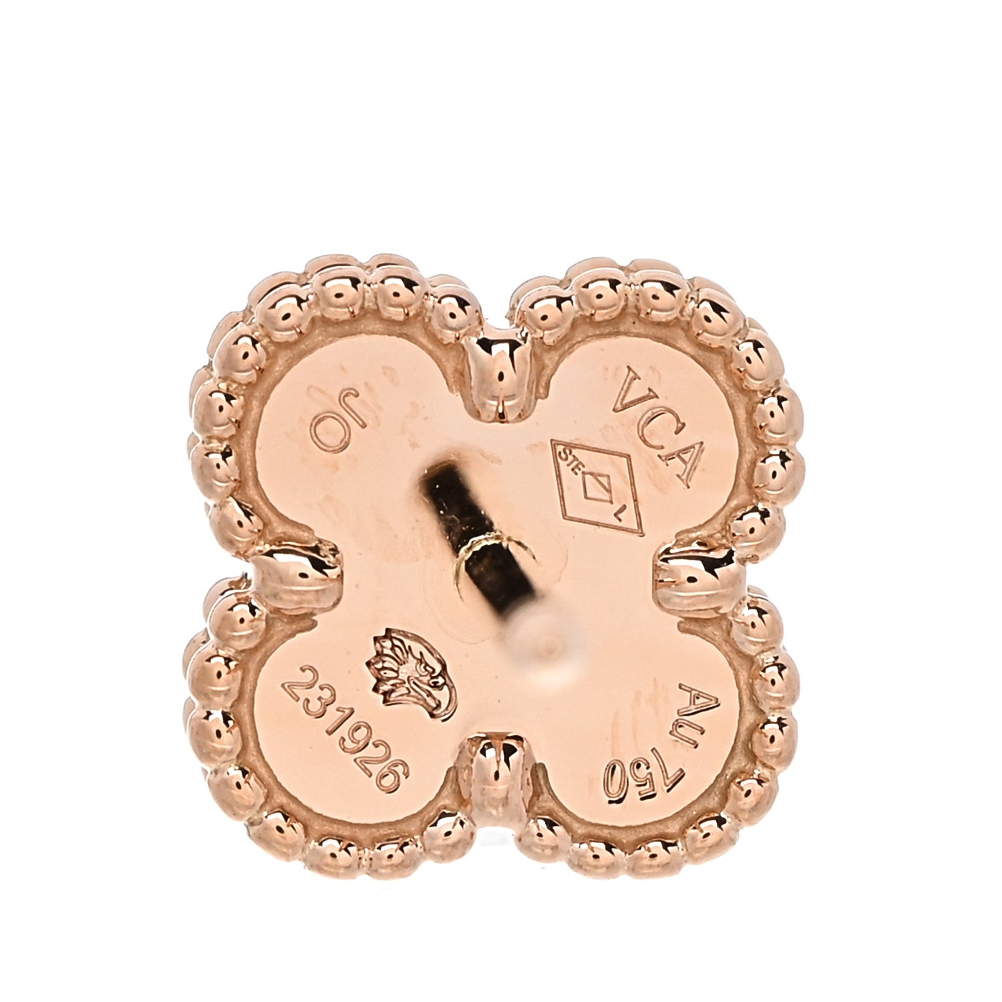 18K Rose Gold Carnelian Sweet Alhambra Earrings