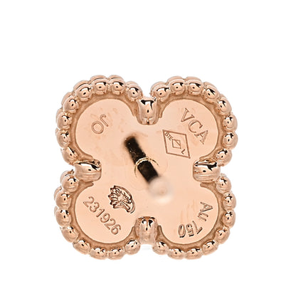Van Cleef & Arpels 18K Rose Gold Carnelian Sweet Alhambra Earrings 4 of 5