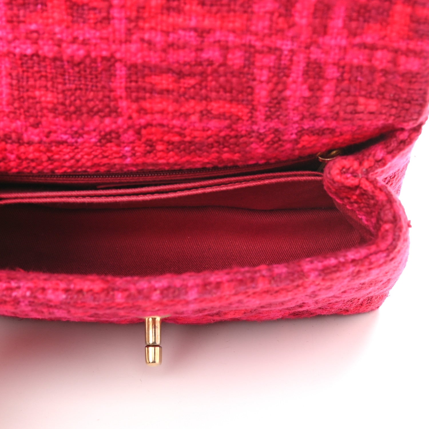 Chanel Tweed Mini Coco Handle Flap Fuchsia 5 of 9