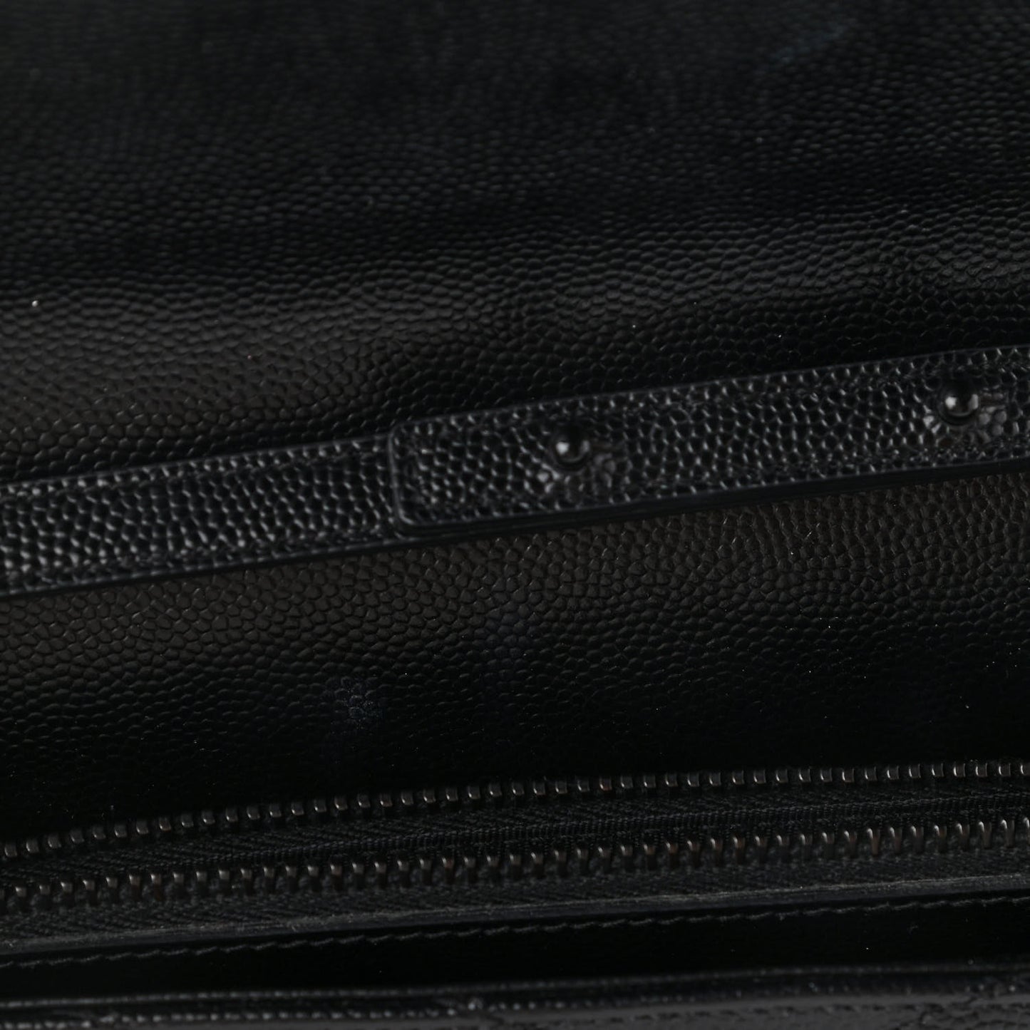 Grain De Poudre Matelasse Chevron Monogram Chain Wallet Black