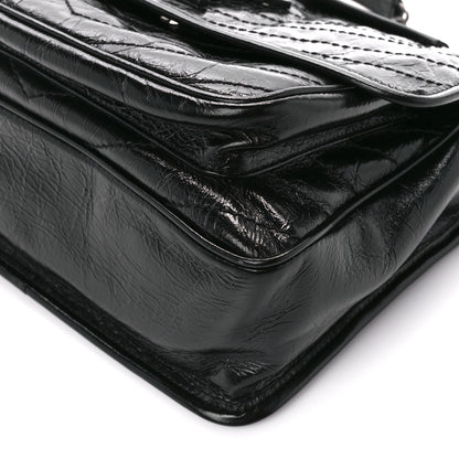 Saint Laurent Crinkled Calfskin Matelasse Monogram Medium Niki Chain Satchel Black 11 of 11