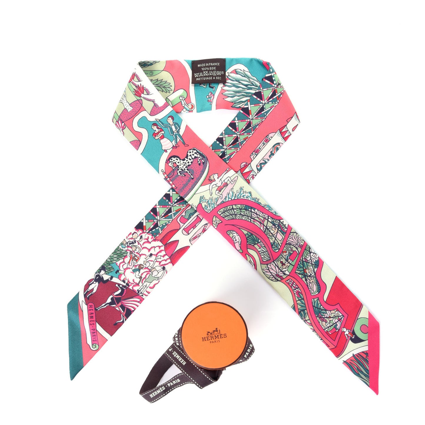 Silk Exposition Universelle Twilly Rose Vif Menthol