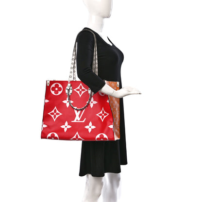 Louis Vuitton Monogram Giant Onthego GM Rouge Rose 2 of 8