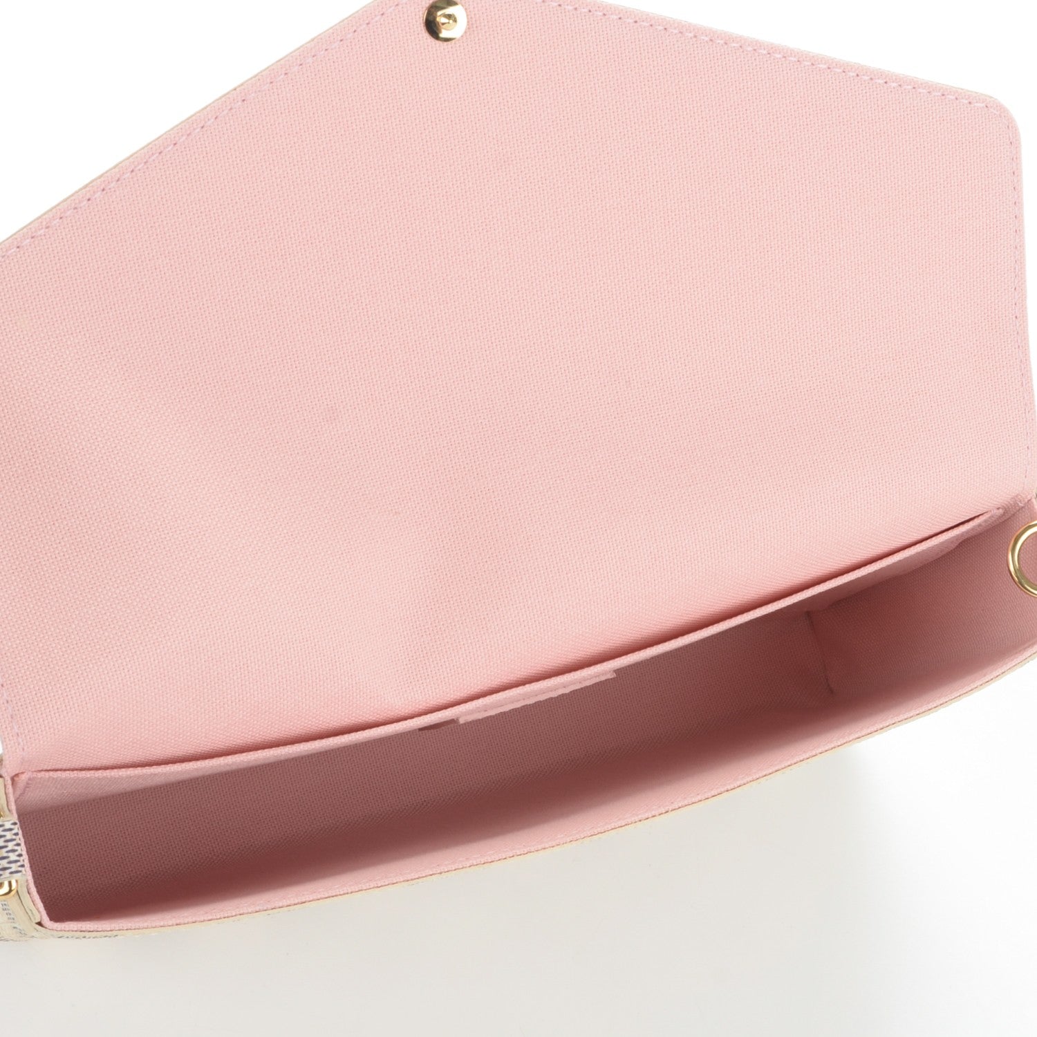 Louis Vuitton Damier Azur Pochette Felicie Chain Wallet Rose Ballerine 7 of 10