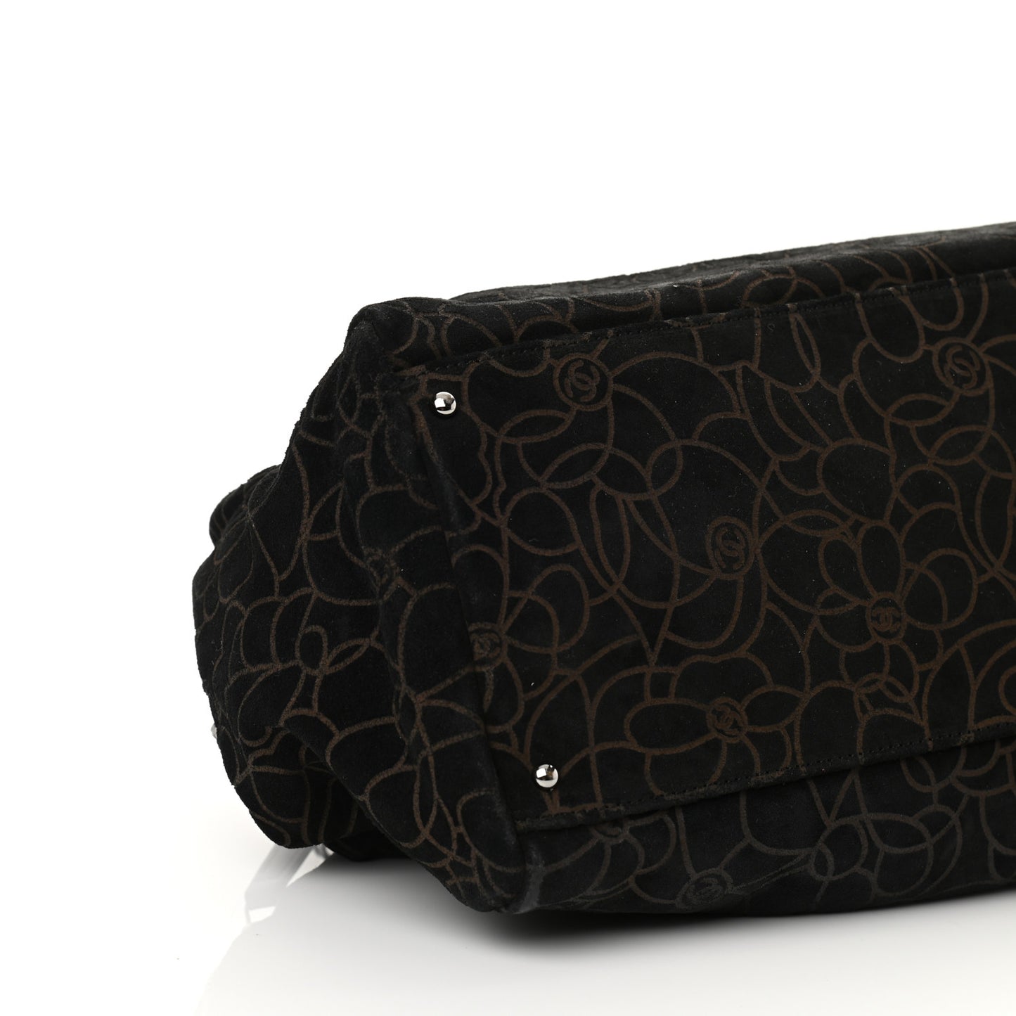 Suede Camellia Bowler Black