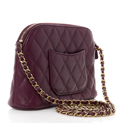 Chanel Caviar Quilted Classic Clutch With Chain Burgundy 3 of 11