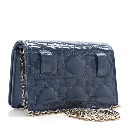 Christian Dior Patent Cannage Nano Lady Dior Pouch Cloud Blue 3 of 8