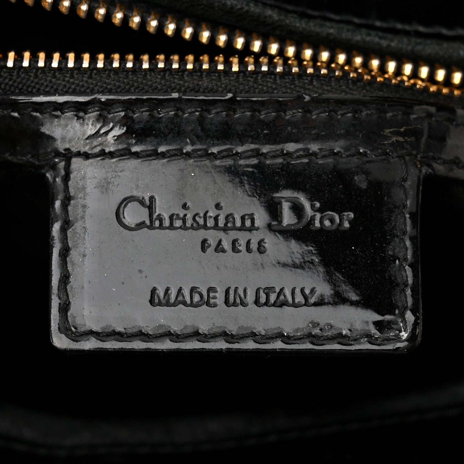 Christian Dior Patent Cannage Large Lady Dior Black 6 of 15