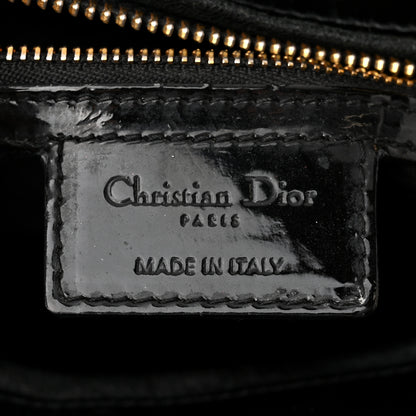 Christian Dior Patent Cannage Large Lady Dior Black 6 of 15