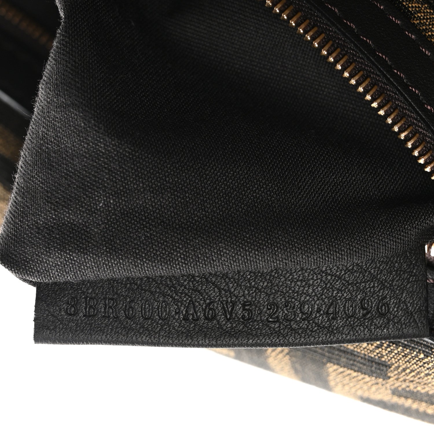 Fendi Fabric Jacquard FF 1974 Medium Baguette Tobacco Moro Black 7 of 10