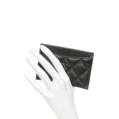 Chanel Caviar Quilted Card Holder Dark Charcoal 2 of 8