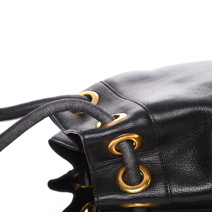 Versace Calfskin Drawstring Bag Black 7 of 13