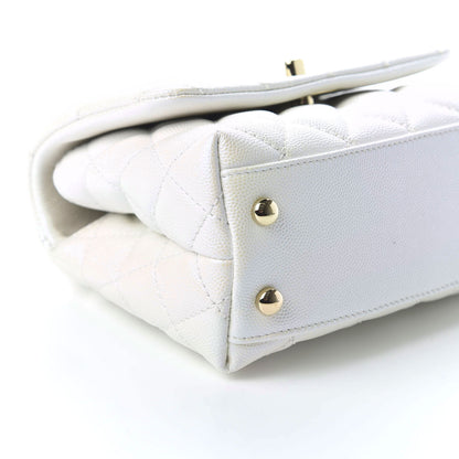 Chanel Iridescent Caviar Quilted Extra Mini Coco Handle Flap Ivory 6 of 11