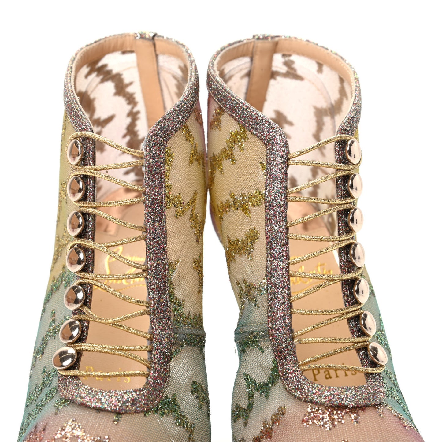 Rete Tulle Top Top 120 Ankle Boots 37 Multicolor