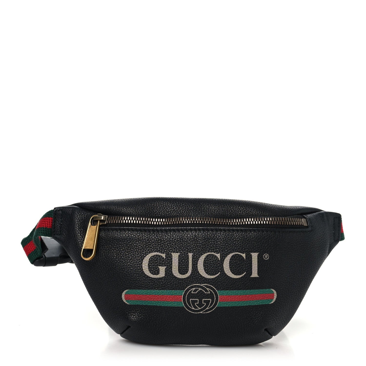 Gucci Grained Calfskin Small Logo Belt Bag Black 1 of 10